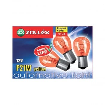 Sijalica Zollex 12V 21W BAU15S 9124 (P21W žuta 12V)