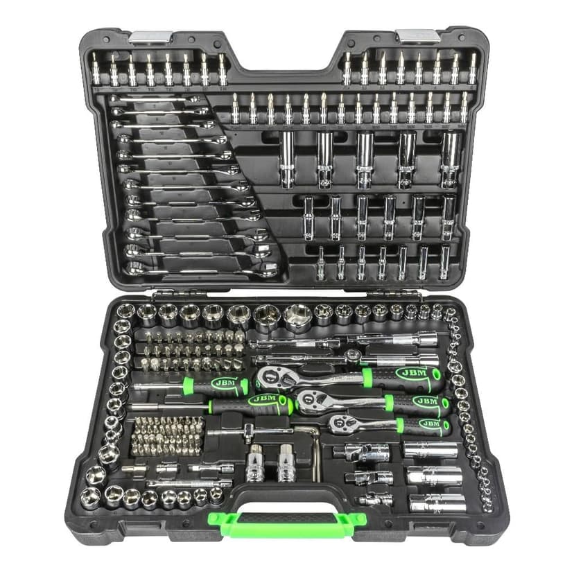 Set alata 216pcs 1/2", 3/8", 1/4" + ključevi chrome JBM